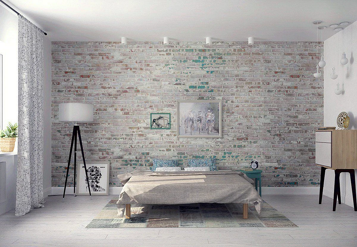 White Brick Wall Design Wallpaper