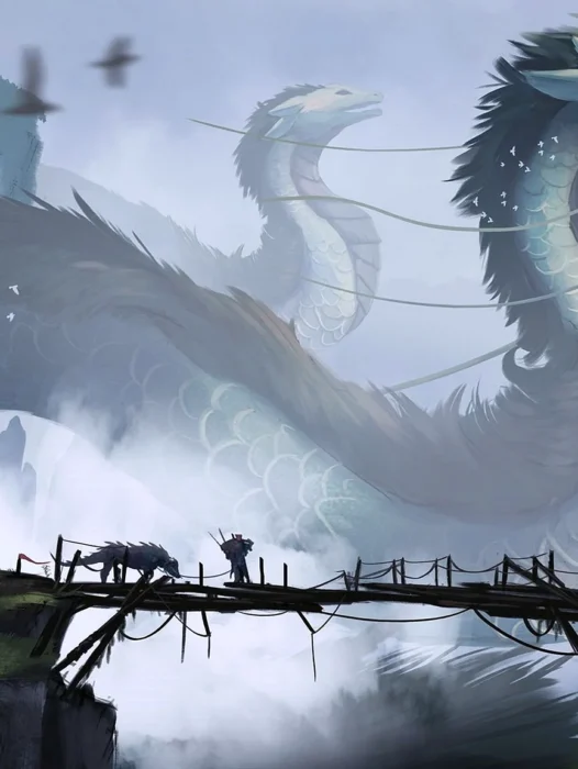 White Dragon Fantasy Art Wallpaper