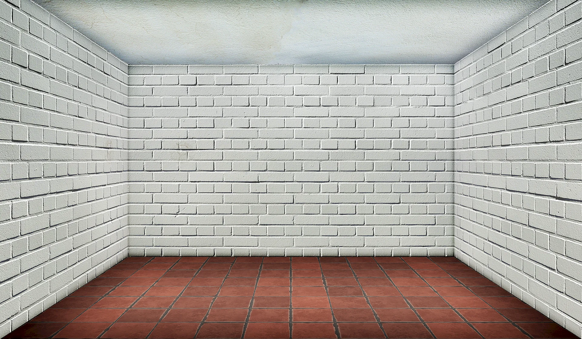 White Gray Bricks Wall Wallpaper