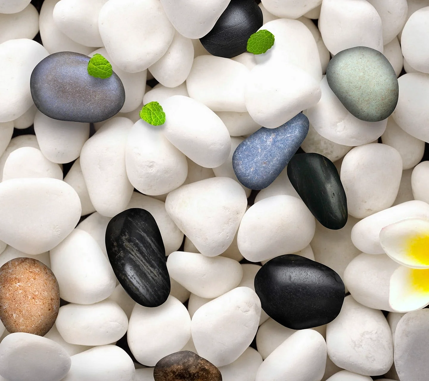 White Pebble Stone Wallpaper