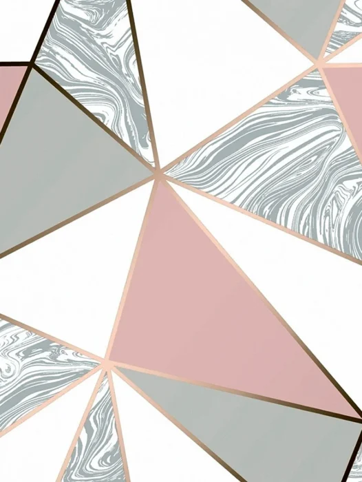 White Pink Gold Marble Wallpaper
