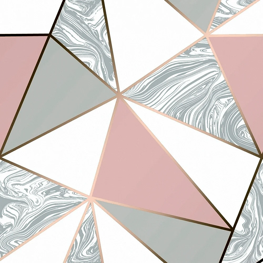 White Pink Gold Marble Wallpaper