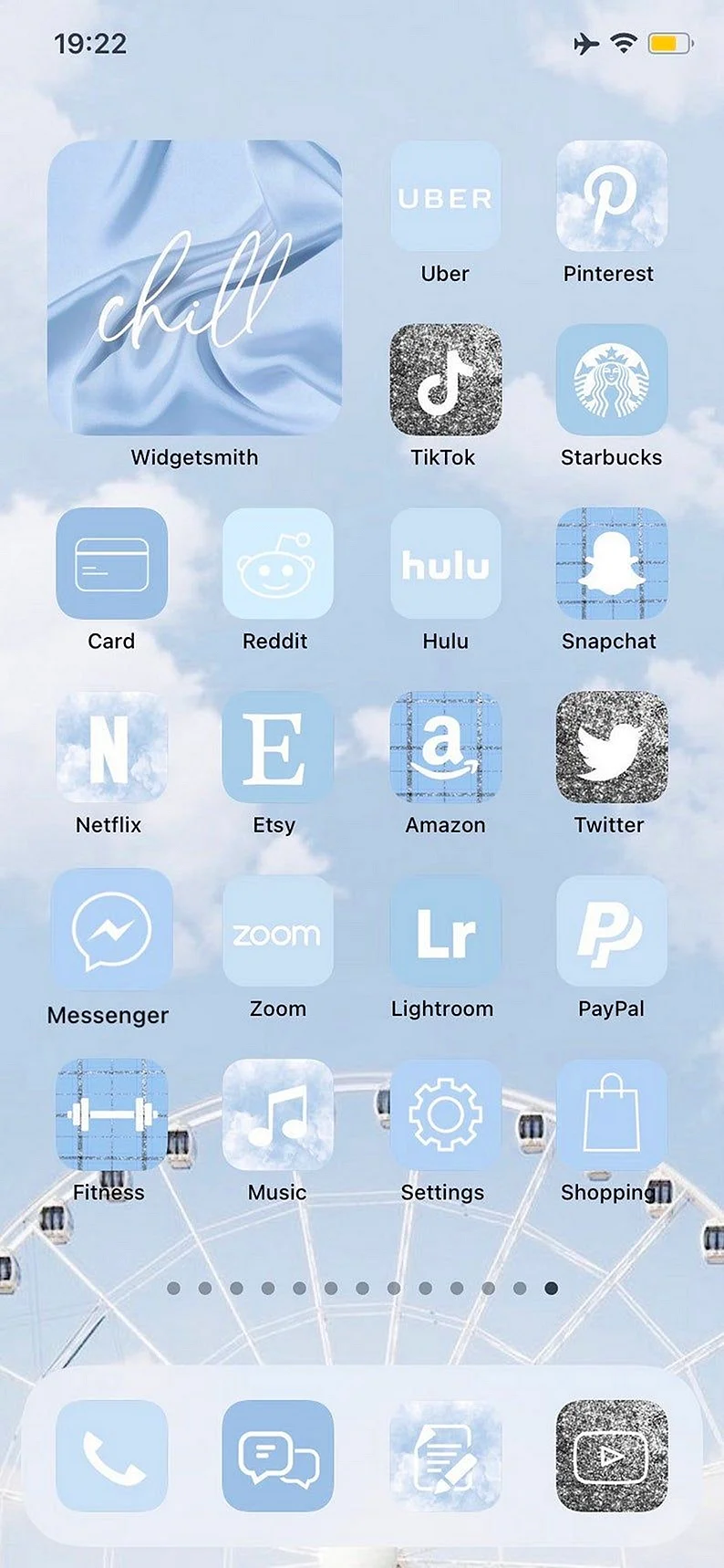 Widget iPhone Blue Wallpaper For iPhone