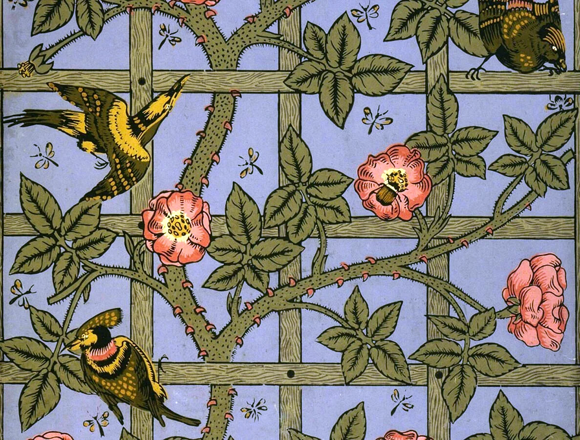 William Morris Dragon Wallpaper