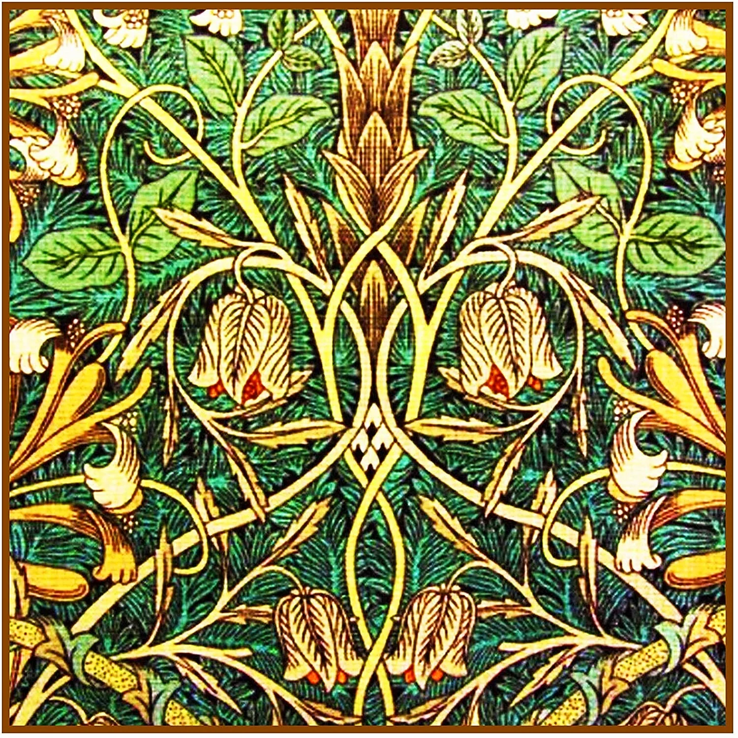 William Morris Honeysuckle Pattern Wallpaper