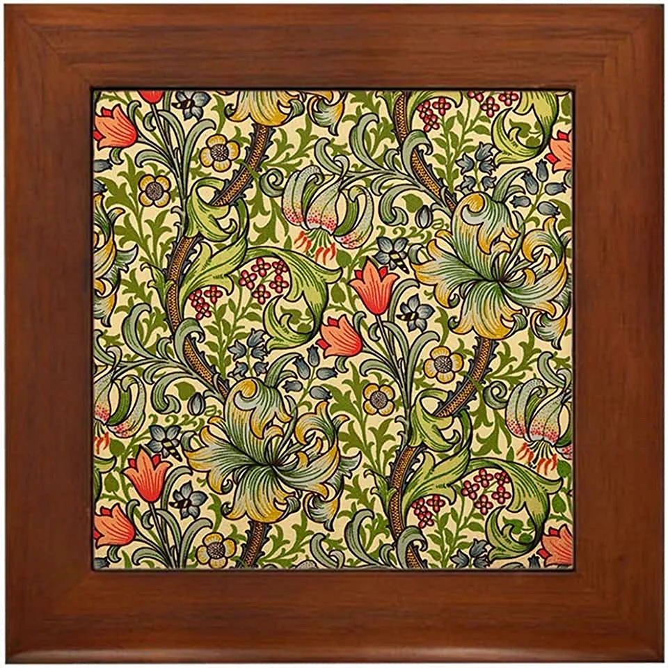 William Morris Lily Design Wallpaper