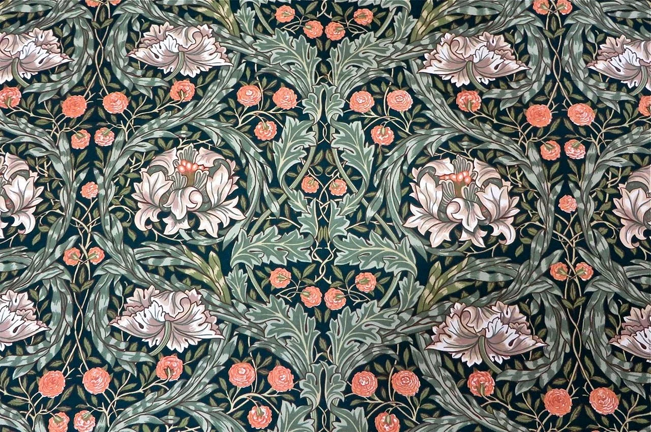 William Morris Strawberry Texture Wallpaper