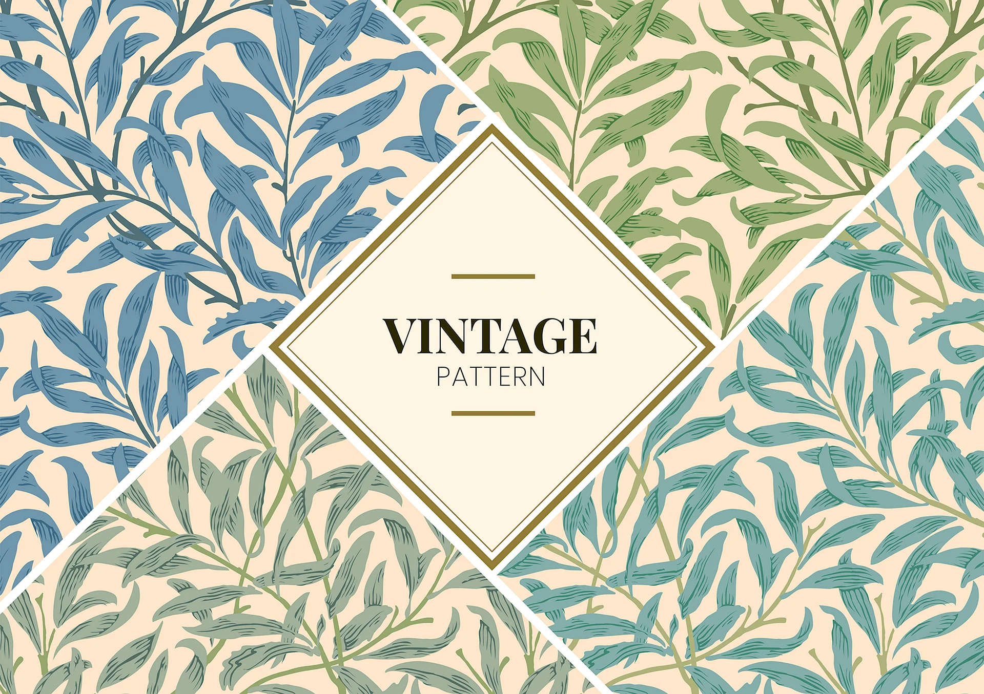 Willow Bough Vintage Poster Wallpaper