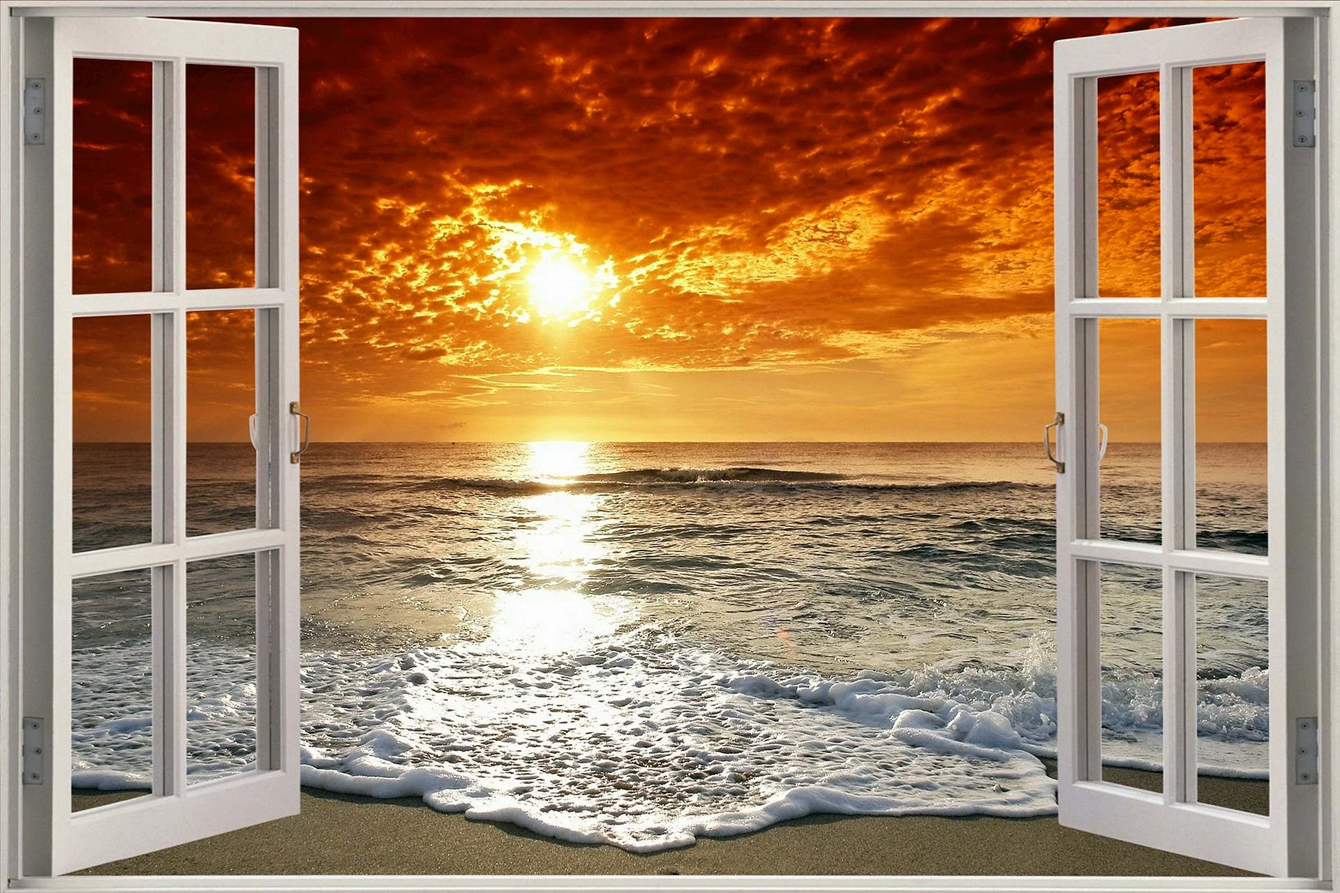 Window View 3D Wallpaper