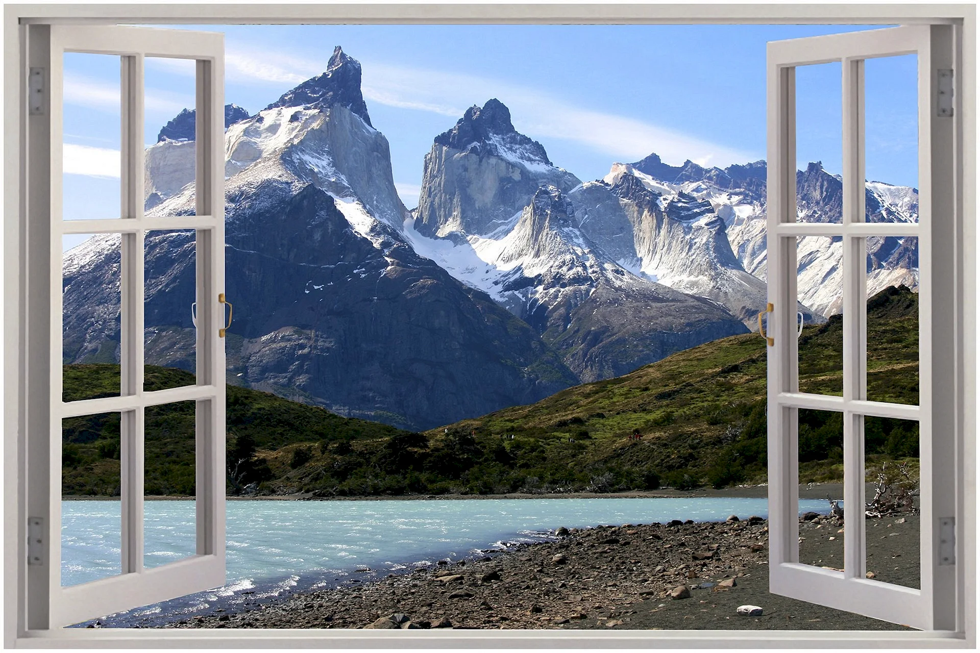 Window View Mountains Wallpaper