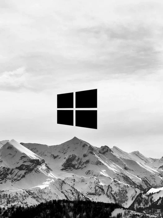 Windows 10 Black and White Wallpaper