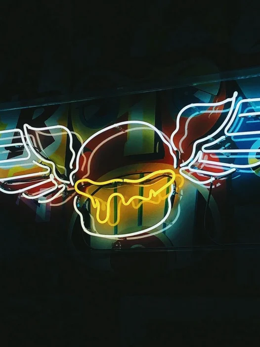 Wings Neon Sign Wallpaper