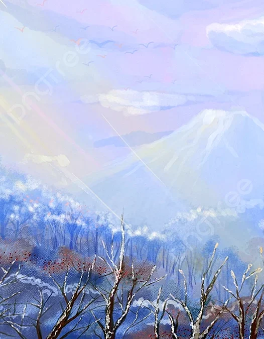 Winter Background Watercolor Wallpaper