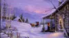 Winter Landscape Art Wallpaper