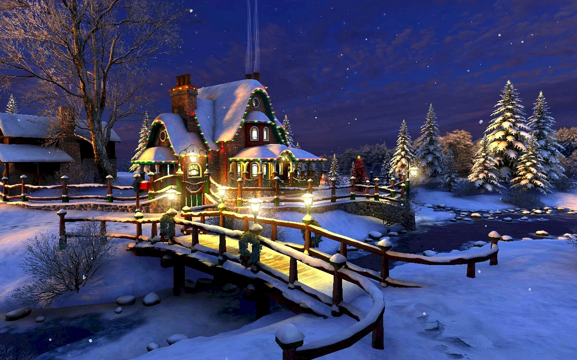 Winter Night Wallpaper