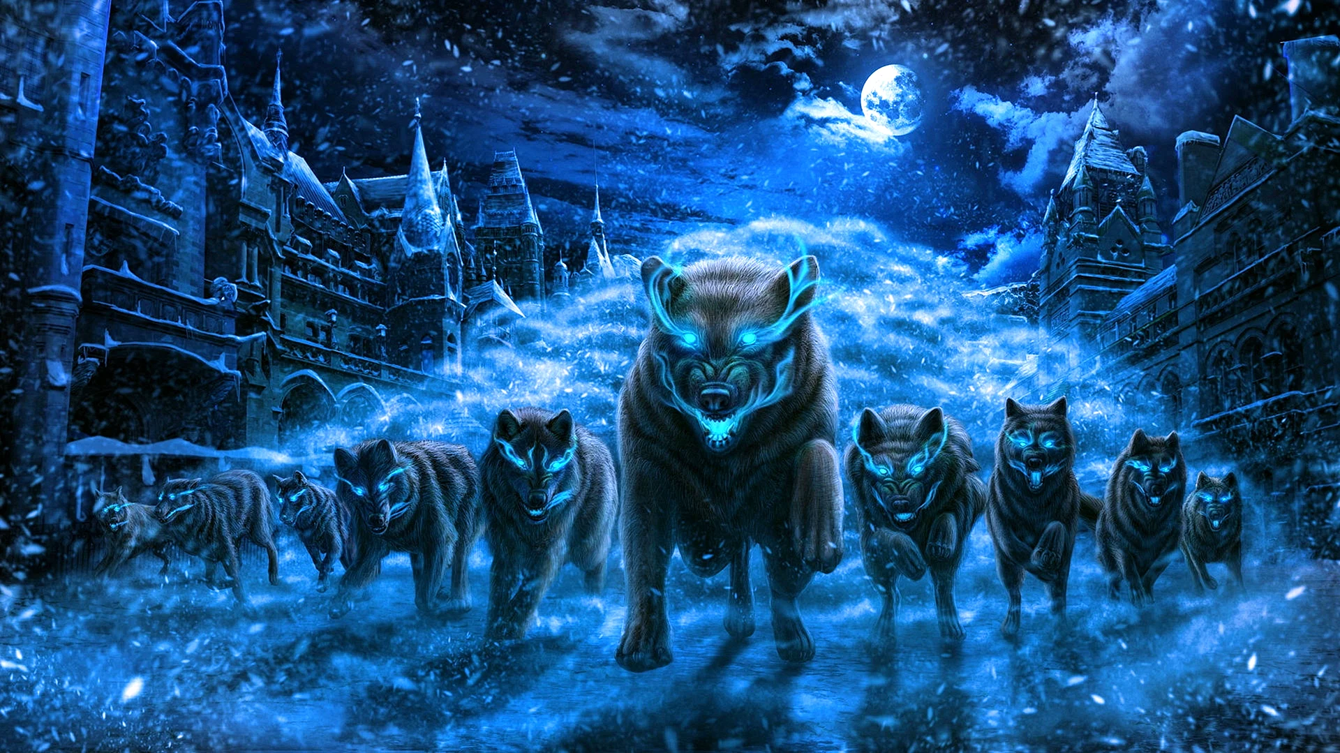 Wolf Night Wallpaper