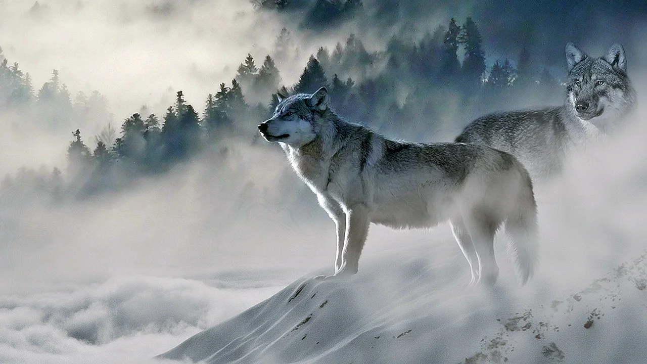 Wolf Scenery Wallpaper