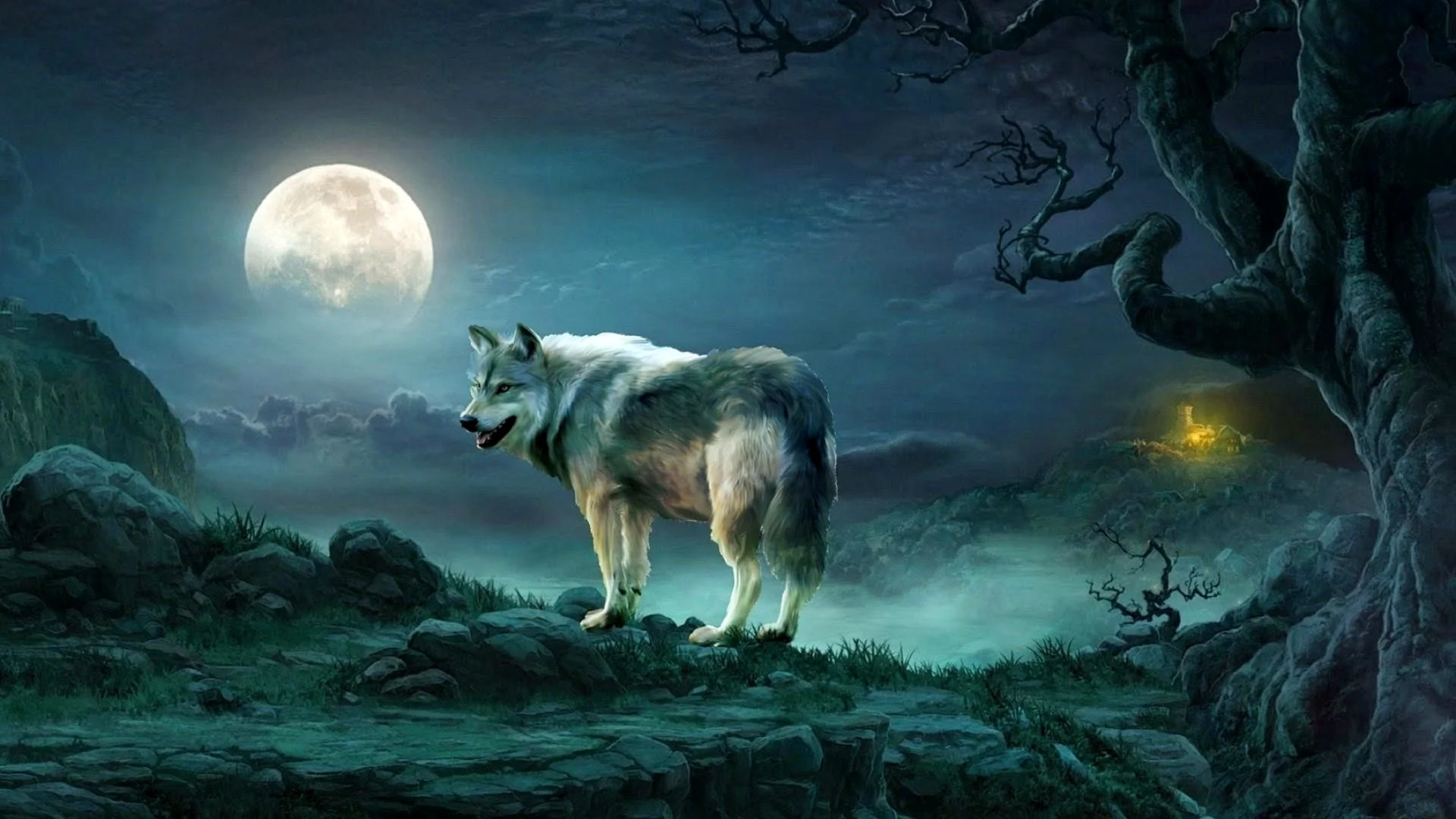 Wolfmoon Wallpaper