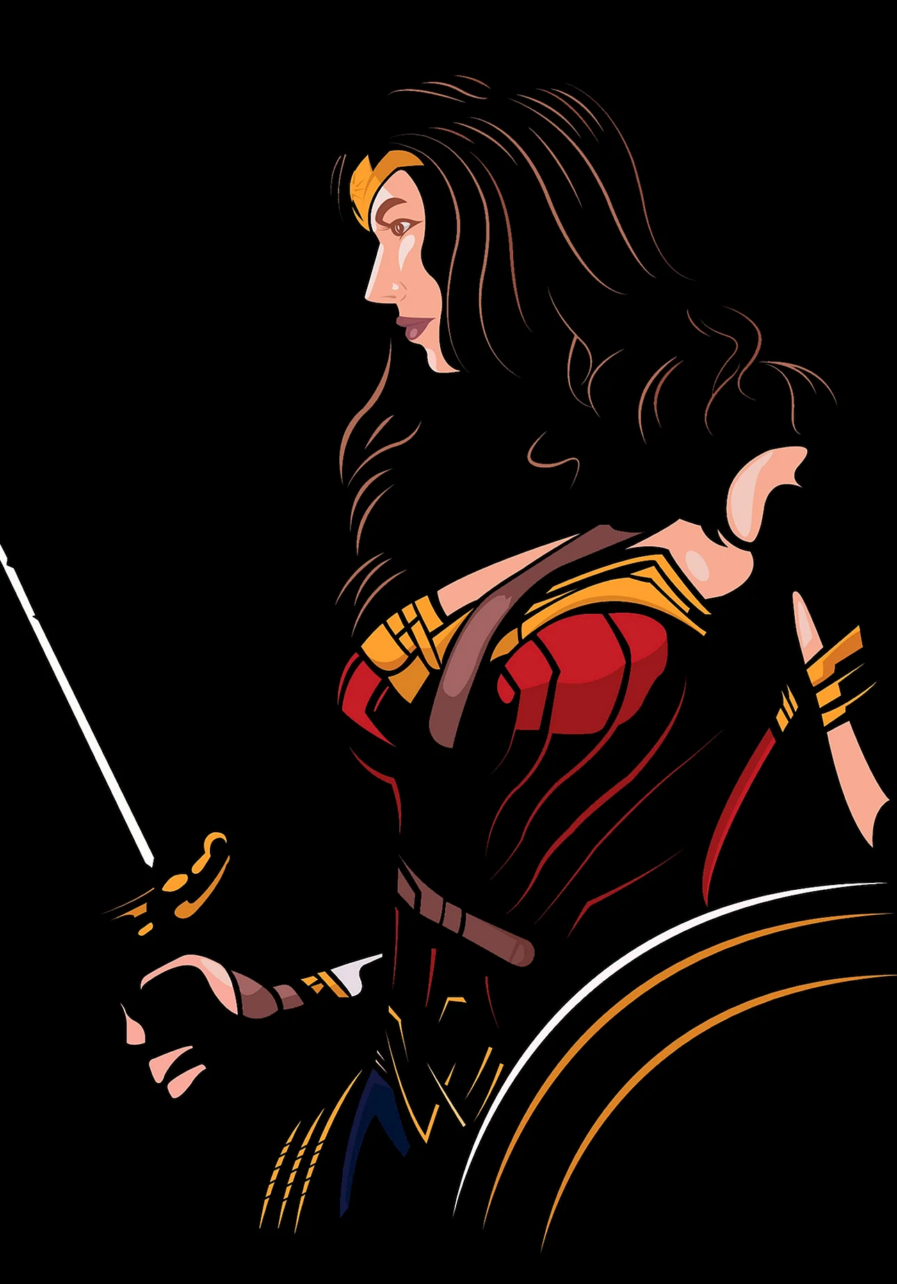 Wonder Woman Hypno Sinbad Wallpaper For iPhone