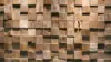 Wood Tile Wall Wallpaper