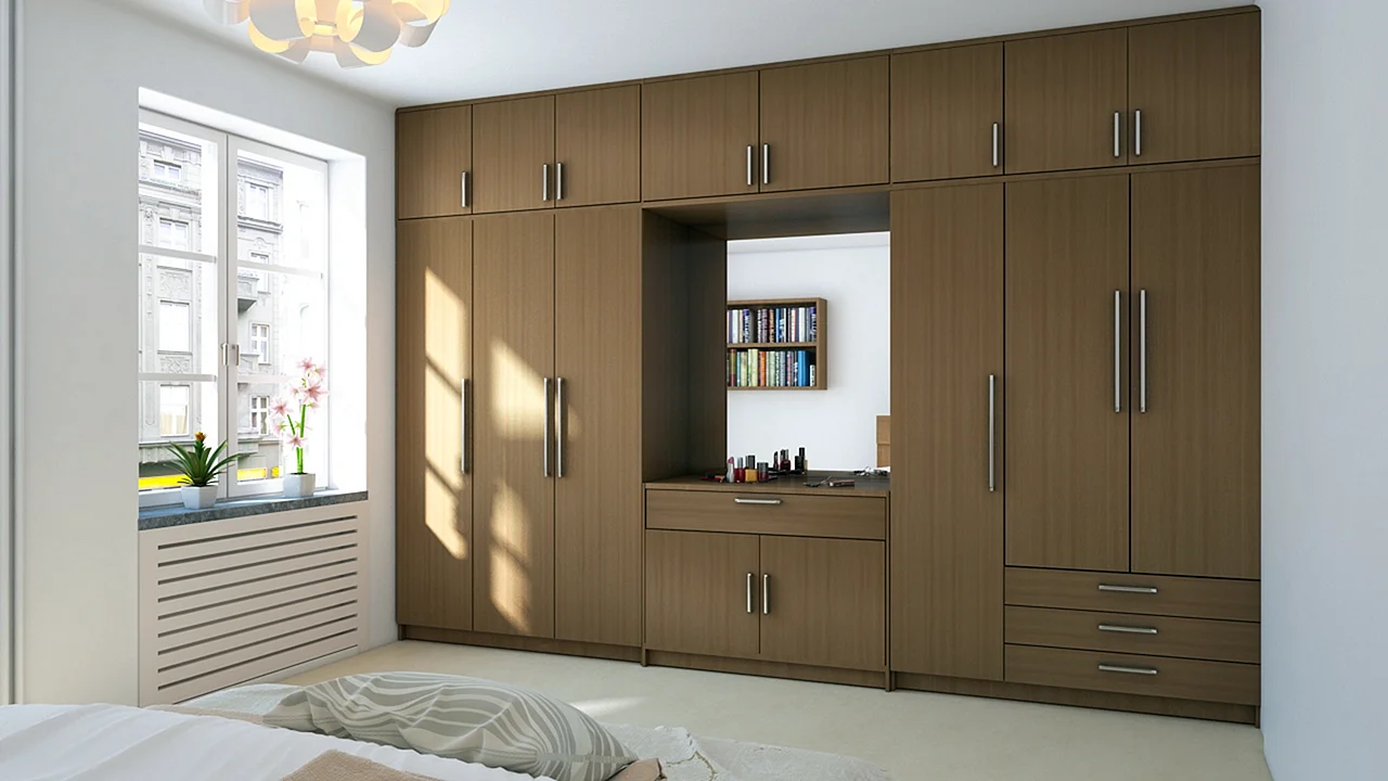 Wooden Wardrobe Wallpaper