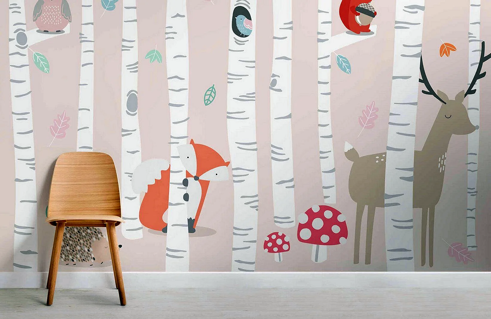 Woodland Kids Room Wallpaper