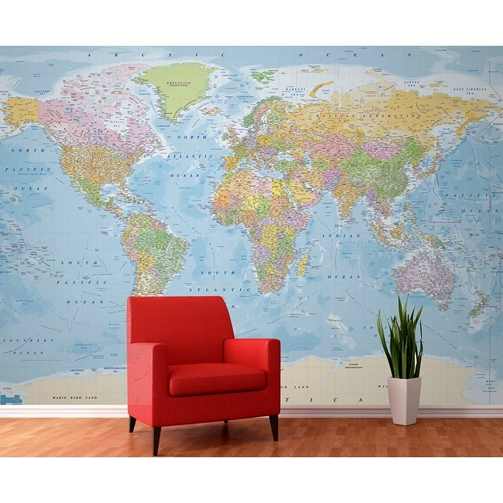 World Map Wall Mural Wallpapers Wallpapershigh