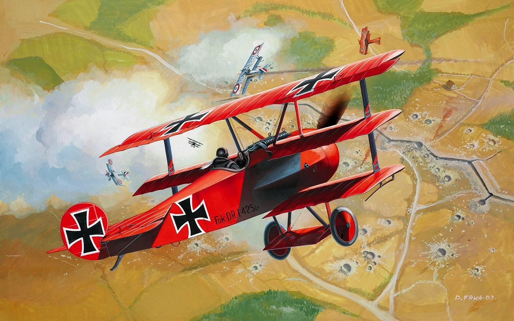 Ww1 Aircraft Fokker Red Baron Wallpaper
