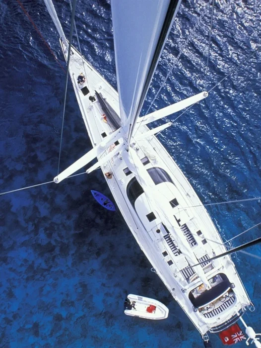 Yacht From Above Wallpaper