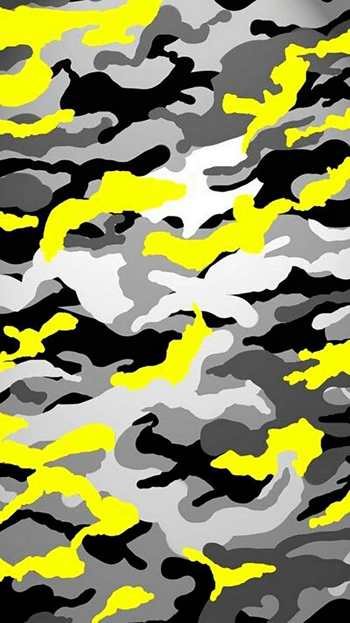 Yellow Camouflage Wallpaper For iPhone
