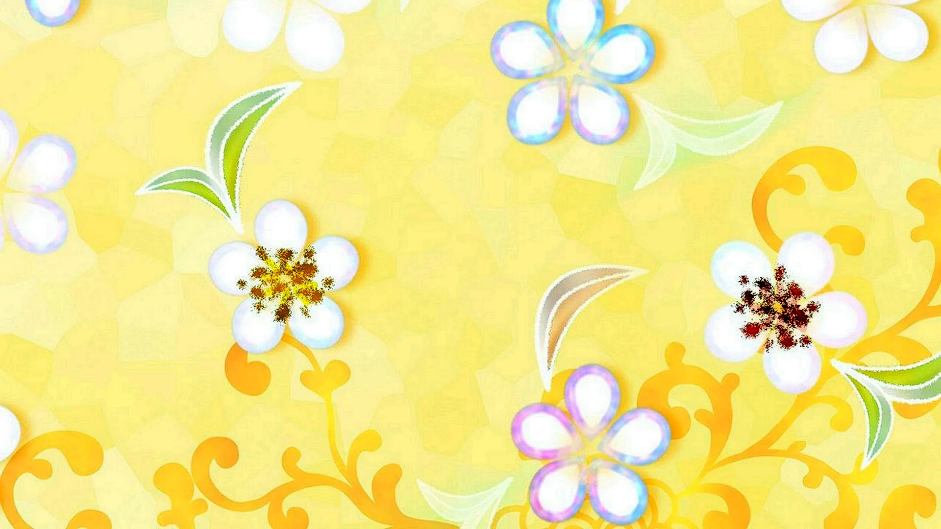 Yellow Floral Background Wallpaper