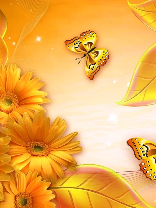 Yellow Flower Background Wallpaper