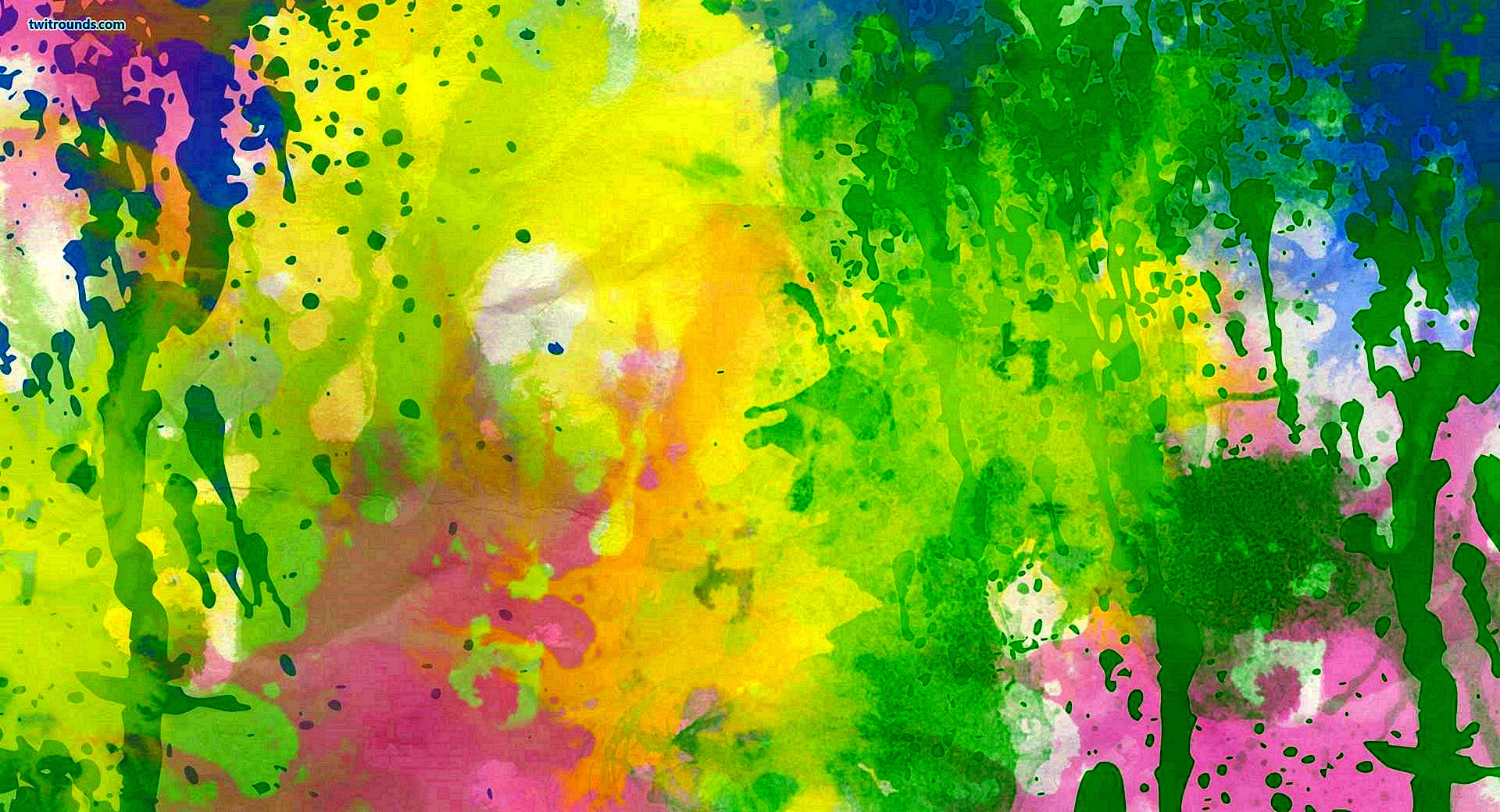 Yellow Green Watercolor Background Wallpaper