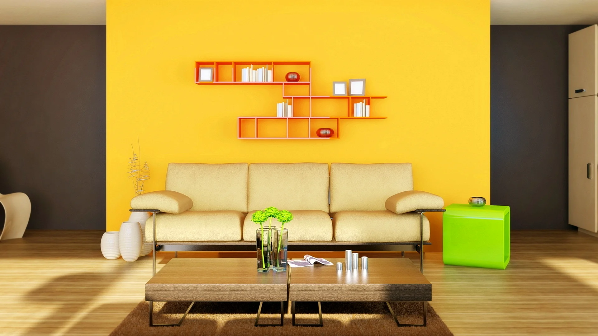 Yellow Interior Wallpaper