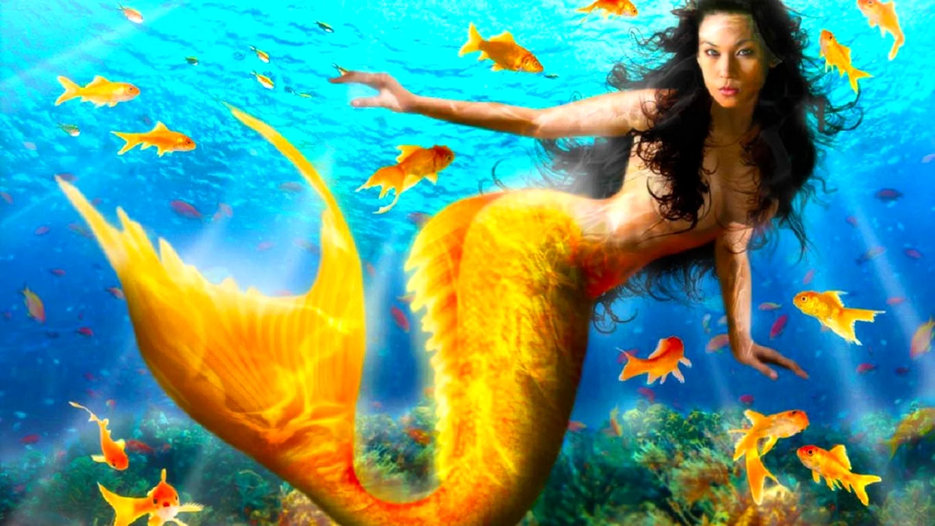 Yellow Mermaid Wallpaper