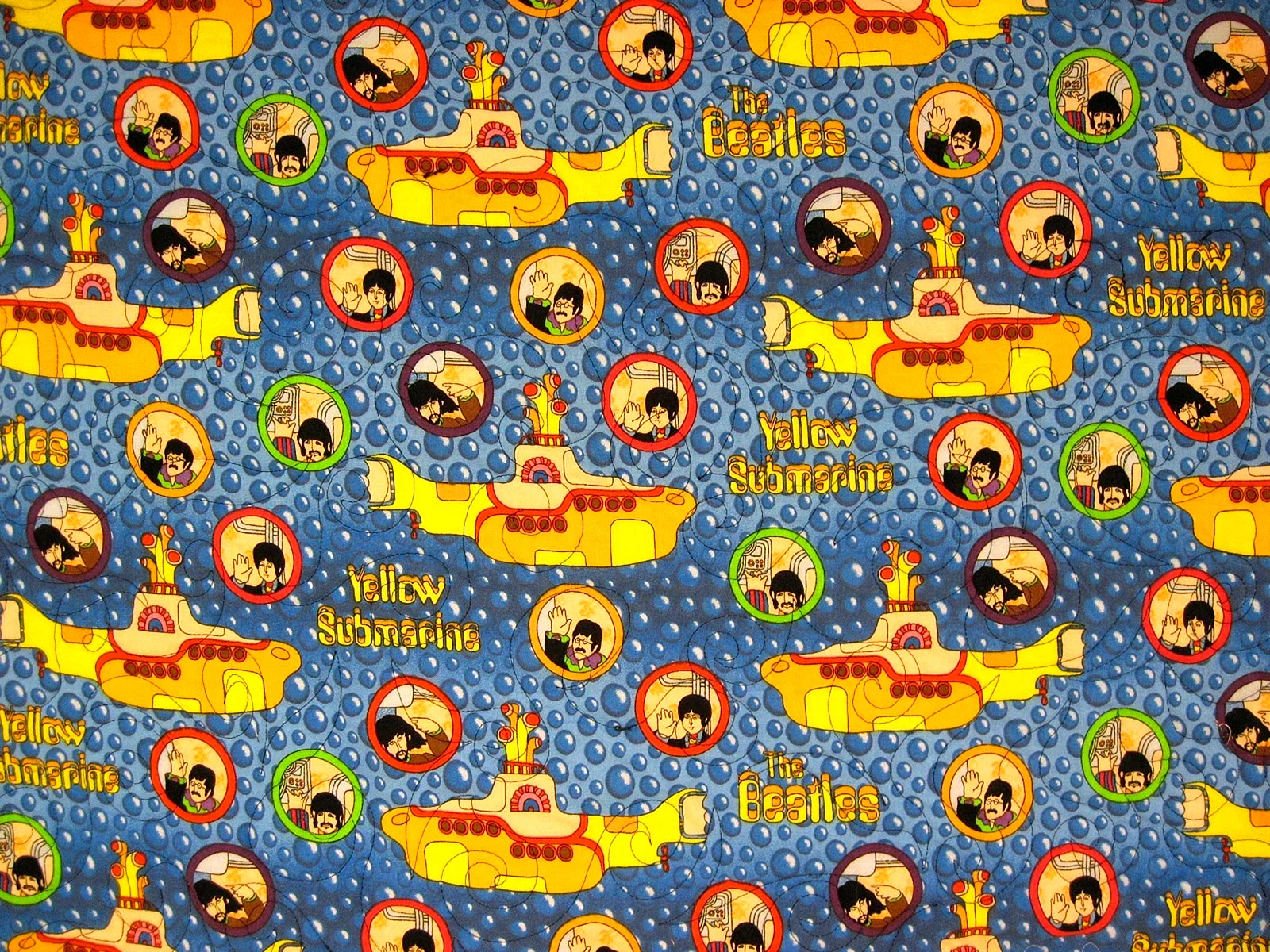 Yellow Submarine Pattern Wallpaper