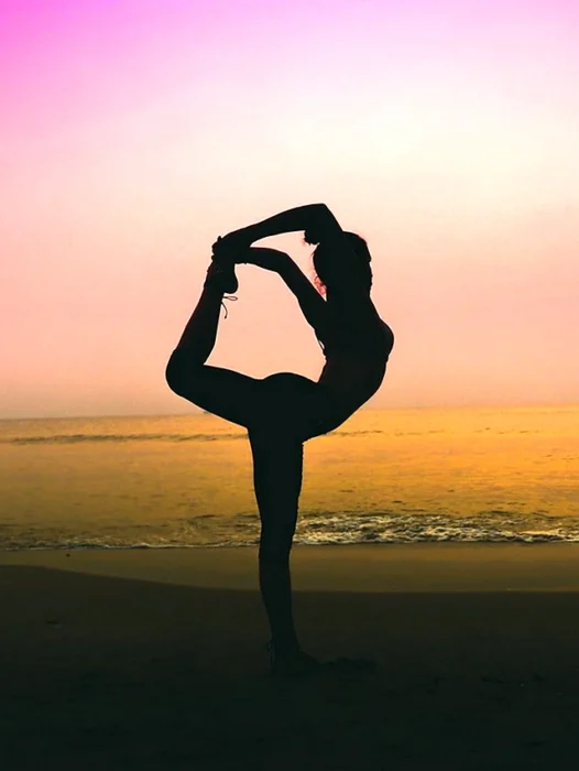Yoga Beach Sunset Wallpaper